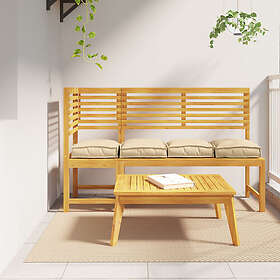 vidaXL Kudde Oxford Tyg 40x40x8 cm Beige 42001591