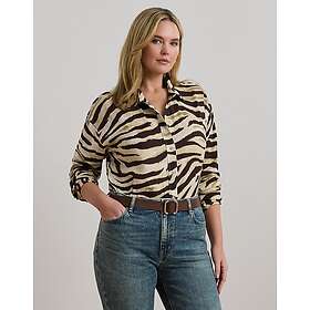 Ralph Lauren Lauren Relaxed Fit Zebraprint Hørskjorte (Dame)