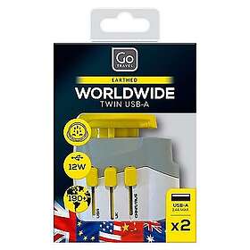 Go Travel Verdensadapter + Dobbelt USB-A