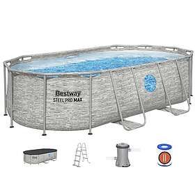 Bestway 56714 Steel Pro MAX Rektangulär Ram Pool Set 427x250x100cm