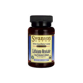 Swanson Lithium Orotate 5mg 60 vege caps