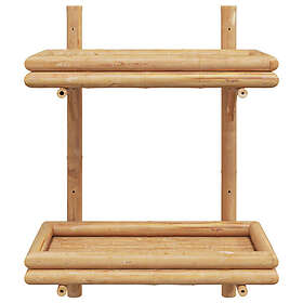 vidaXL Väggmonterad Hylla med Hylla Brun 39x26x60cm