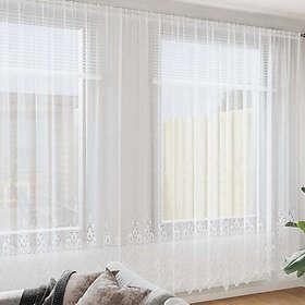 vidaXL Lace Curtain Floral 260x400cm