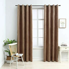 vidaXL Blackout Curtains With Rings 137x213cm 2-Pack