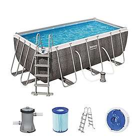 Bestway 56722 Power Steel Piscine Rectangulaire Structure Ensemble 412x201x122cm