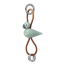 Kay Bojesen Denmark Minifugl Nyckelring Läder Grön