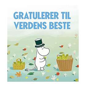Moomin Dobbeltkort Gratulerer til verdens beste 7.5x7.5cm
