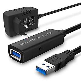 RSHTECH RSH-10 USB-A till USB-A Aktiv Förlängning 5Gbps, 5V 2A 10m