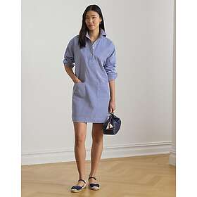 Ralph Lauren Lauren Lauren Raidallinen Puuvilla Popliini Kaulusmekko