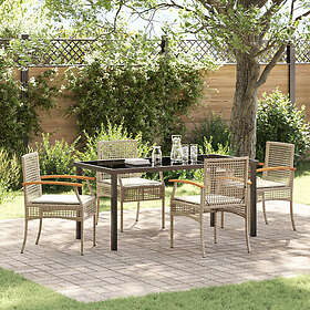 vidaXL Garden Furniture Set (5 pcs) Beige Rattan 3380830