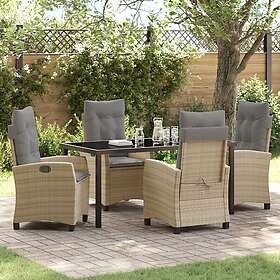 vidaXL Ensemble de Salon avec Coussins 5 Pièces Beige Rotin Synthétique 3508441