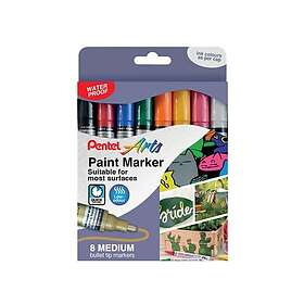 Pentel YMMP10/8-M Paint Marker Medium Bullet Tip 8-pack