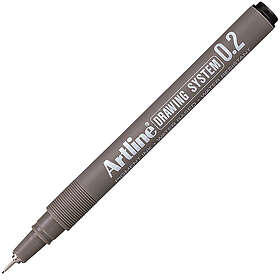 Artline Drawing System Tusindspids Pen 0.2mm (Sort)