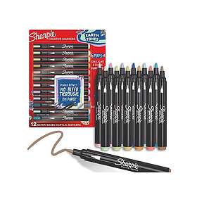 Sharpie Creative Marker Akrylfärgpennor Rund Spets (Earth Tones) 12-pack