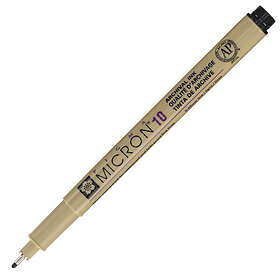 Sakura Pigma Micron 10 Tusindspids Pen 0.6mm (Sort)