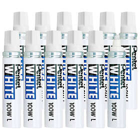 Pentel 100W L Malingstusch Broad (White) 12-pack