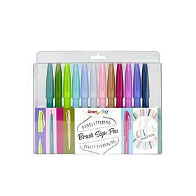 Pentel SES15C-12 Brush Sign Pen Sæt