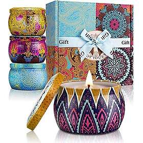 Yming Bougies Parfumées Aromathérapie 4pcs 160ml