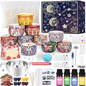 IGUGI Kit de Fabrication de Bougies 10pcs Bocaux Couleurs Assorties