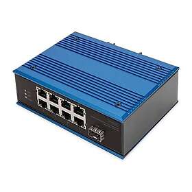 Digitus Industrielt Switch 8x10/100 PoE + 1xSFP