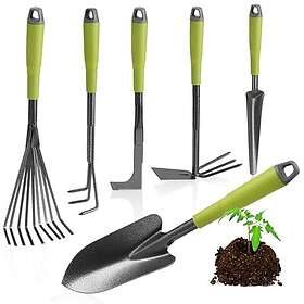 COM-FOUR Ensemble d'outils de jardinage de 6 pièces