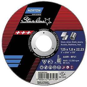 Norton Starline Kapskiva 115x1.0x22.23mm Stål 25-pack 66252837243