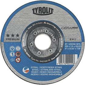 Tyrolit Premium 27E Slibeskive 125x7mm Aluminiumoxid MPN