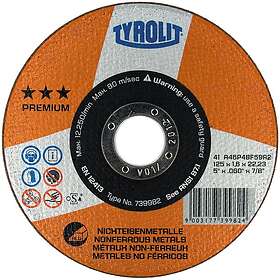 Tyrolit Premium Slipskiva 125x1.6mm Metall 41F A46P-BFXA