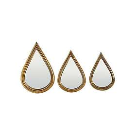 Emdedesign GOUTTES Lot de 3 Miroirs 12, 14, 16cm Miroir