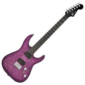 Charvel Pro-Mod Plus DK24 HH HT EB QM Touche en Ébène Violet Radiance