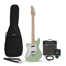 Gear4music Seattle Guitare Électrique Gaucher Vert