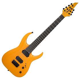 Jackson Pro Series Signature Misha Mansoor Juggernaut HT7 Ebenholts Greppbräda Signal Gul