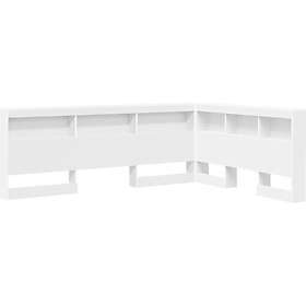vidaXL Tête de Lit avec Étagère Blanc 140cm Bois d'Ingénierie 3335485