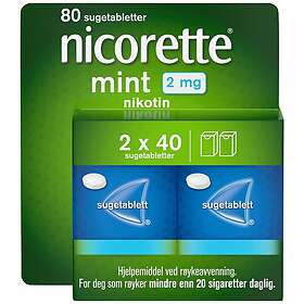 Nicorette Sugetabletter Mint 2mg 2x40 stk