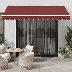 vidaXL Retractable Awning Manual 350x250cm Red 3215226