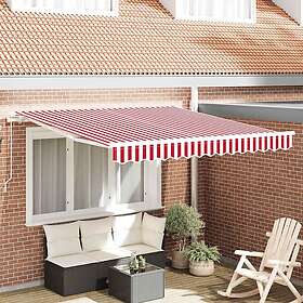 vidaXL Patio Awning Manual 300x250cm Red 3330267