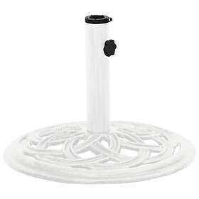 vidaXL Cast Iron Umbrella Base (White) 317757