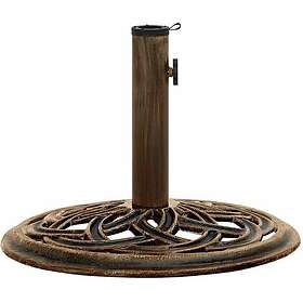 vidaXL Støbejern Parasolbase 44x44x31 cm (Brun) 317758