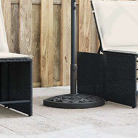 vidaXL Halvrund Parasollfot 9kg (Svart) 4007970