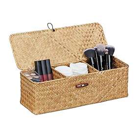 Relaxdays Förvaringslåda med lock Sjögräs 11x33x12.5cm