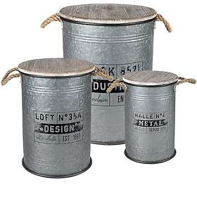 Urban Living LOFT Förvaringslåda Metall 27x41cm 33.5x47cm 40x52cm