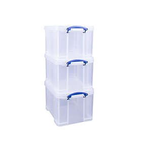 Really Useful Box 335CCB Storage Box Plastic 35L 3-pack