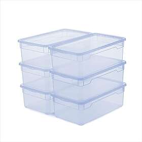 Rotho Clear Box Set om 12 Förvaringslåda Plast 5L med Lock