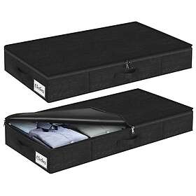 Kukikan Underbed Storage Box med Lock Tyg 2-pack