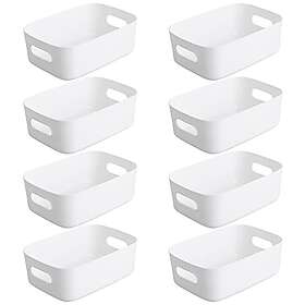 Bgfuni Storage Bins Plastic 20x14x7.5cm 8-pack