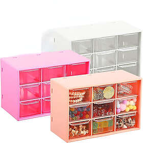 Craft Box Desktop Drawer Organizer Plastic 9-Drawers