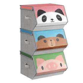 Songmics Folding Box Fabric med Lock 3-pack