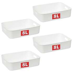 Cetomo Storage Crate Plastic 8L 4-pack