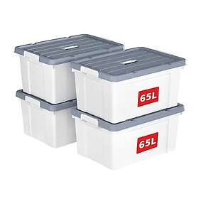 Cetomo 65L Förvaringslåda med lock Plast 4-pack