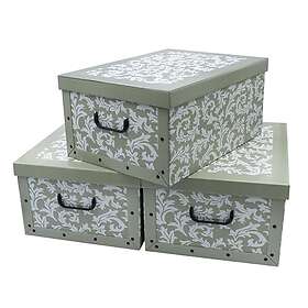 Spetebo Uppsättning Av 3 Förvaringslådor Med Lock 45L